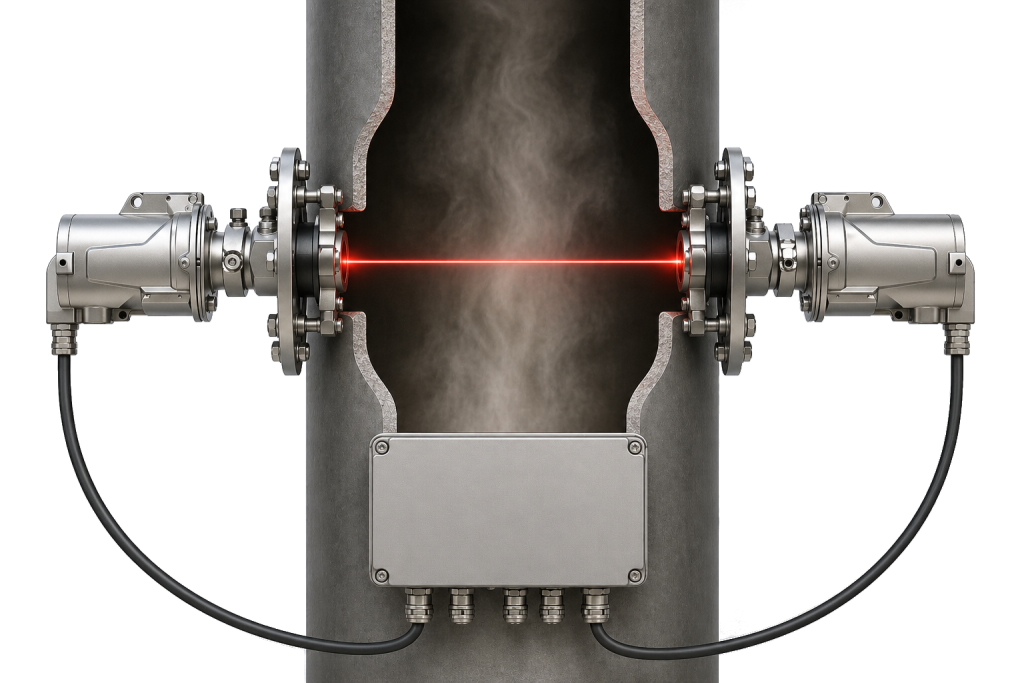 LaserGas™ III installation set-up. Image is AI generated and may not be 100% accurate.